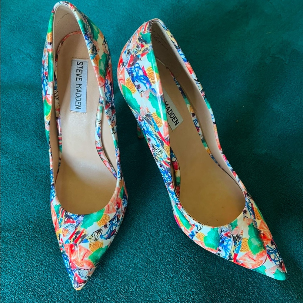 Steve Madden Daisie Multicolored Pumps, Sz 8